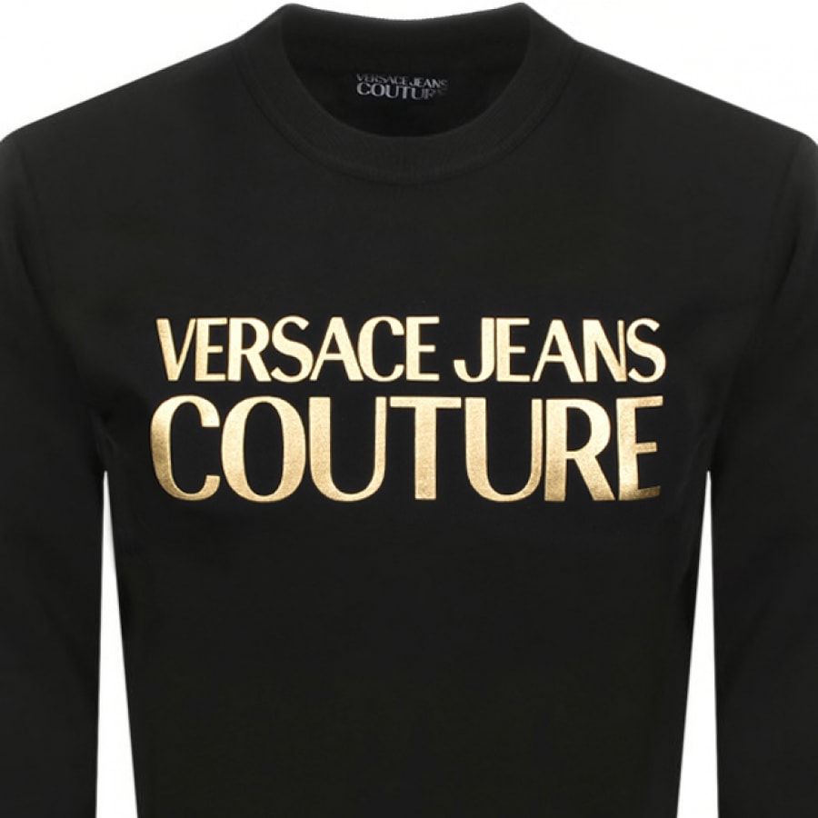 Alternative Image for ProductVersace Jeans Couture Foil Logo Sweatshirt Black2
